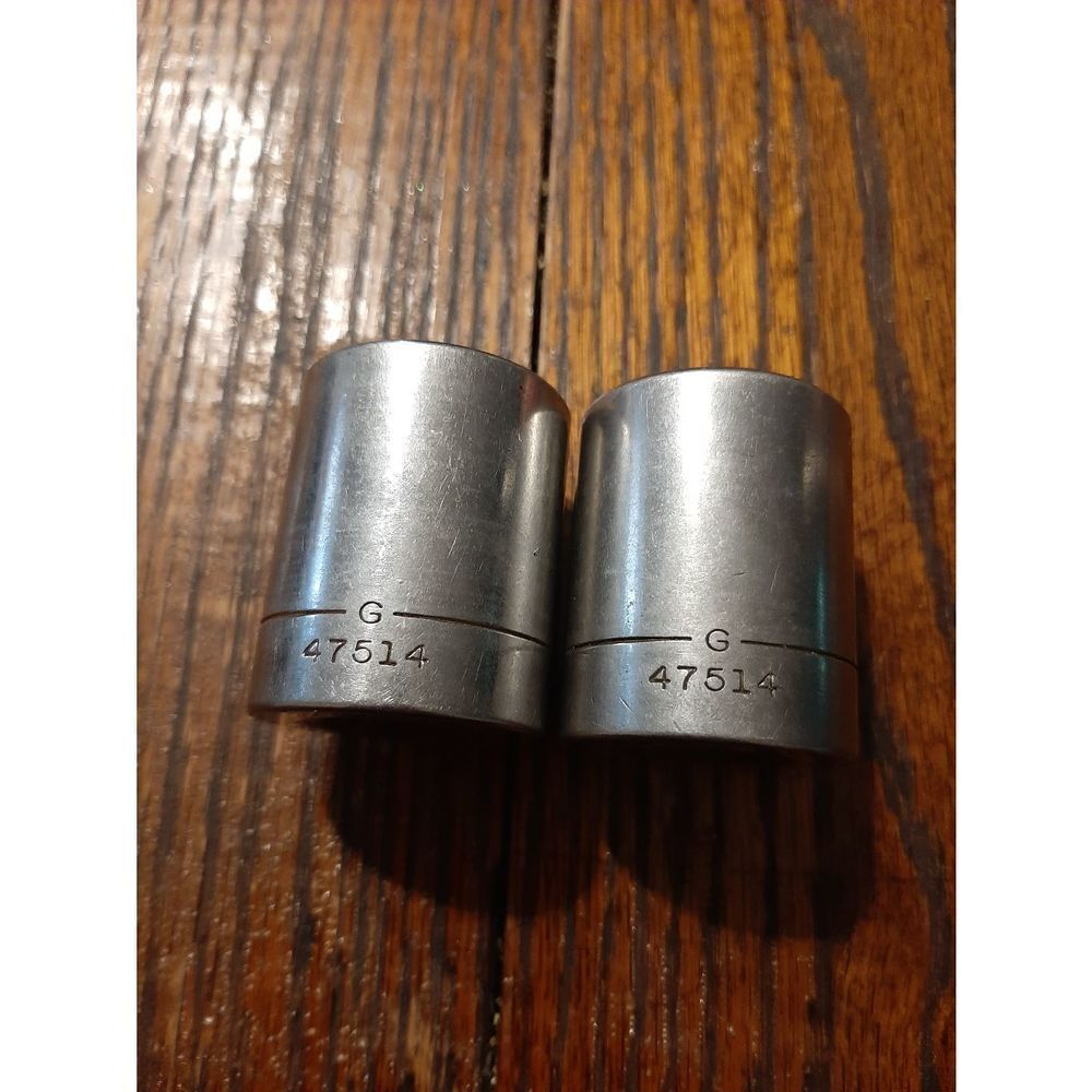 Lot 2 Vintage Craftsman Sears 1" 12 Point 1/2" Drive Sockets G47514 Made USA